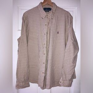 Vintage Ralph Lauren Custom Fit Plaid Button Down Shirt XL
